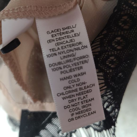 Loft | Lace Blouse Black & Tan sz Petite - Picture 5 of 5